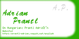adrian prantl business card